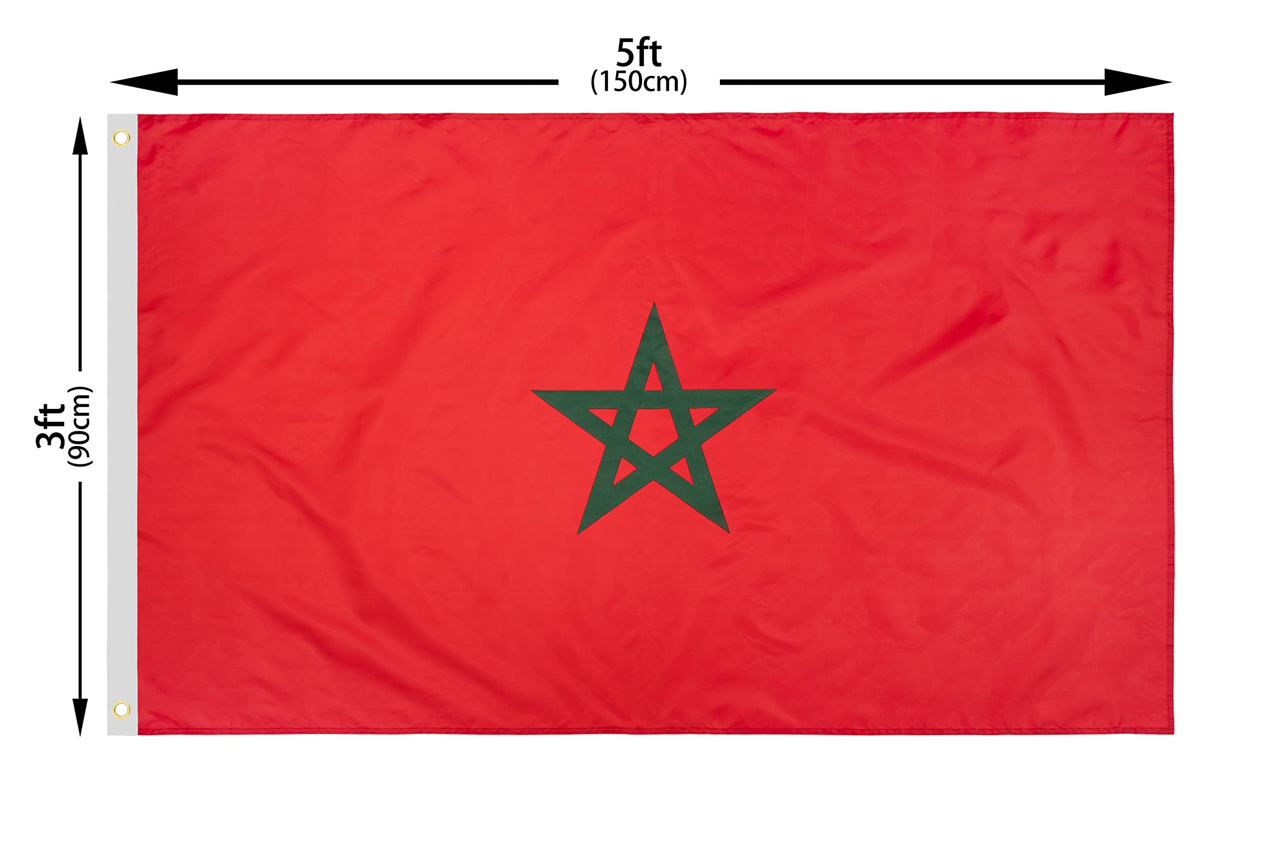 Amazon.com : DANF Morocco Flag 3x5 Ft Thick Polyester, Fade